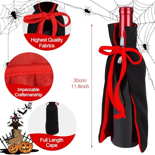 Vampire Halloween Wine Bottle Cover - 2pcs Dracula Party Decor, Ghost Festival Table Ornament