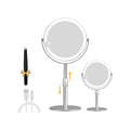 MOMOKUBA Magnifying Mirror with Light 20X, Height-Adjustable Lighted Makeup Mirror with Magnification, Double-Sided Aluminum Alloy LED Mirrors, 3 Lighting Modes Ideal for Bathroom Make-up, Silver