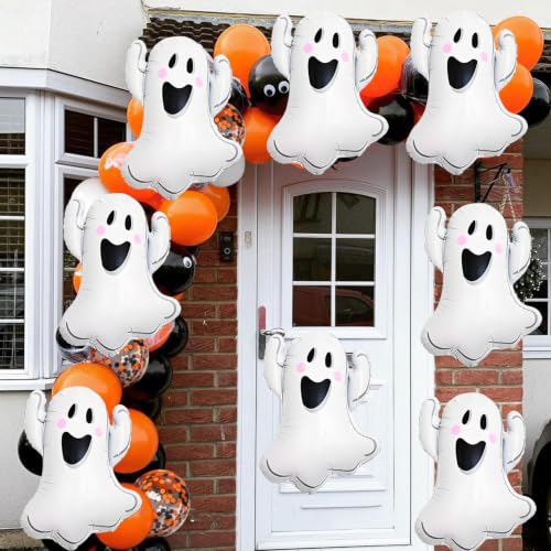 Halloween Ghost Balloons Party Decorations - 8 Pack Indoor Spooky Balloons