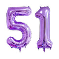40 Inch Purple Number Balloons Set for Birthday Party & Celebration