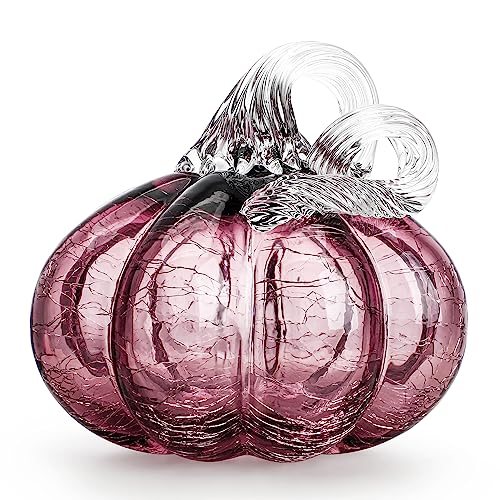 Fall Decorations Bundle with Pumpkins & Acorns - Thanksgiving Centerpieces, Glass Hand Blown Decor