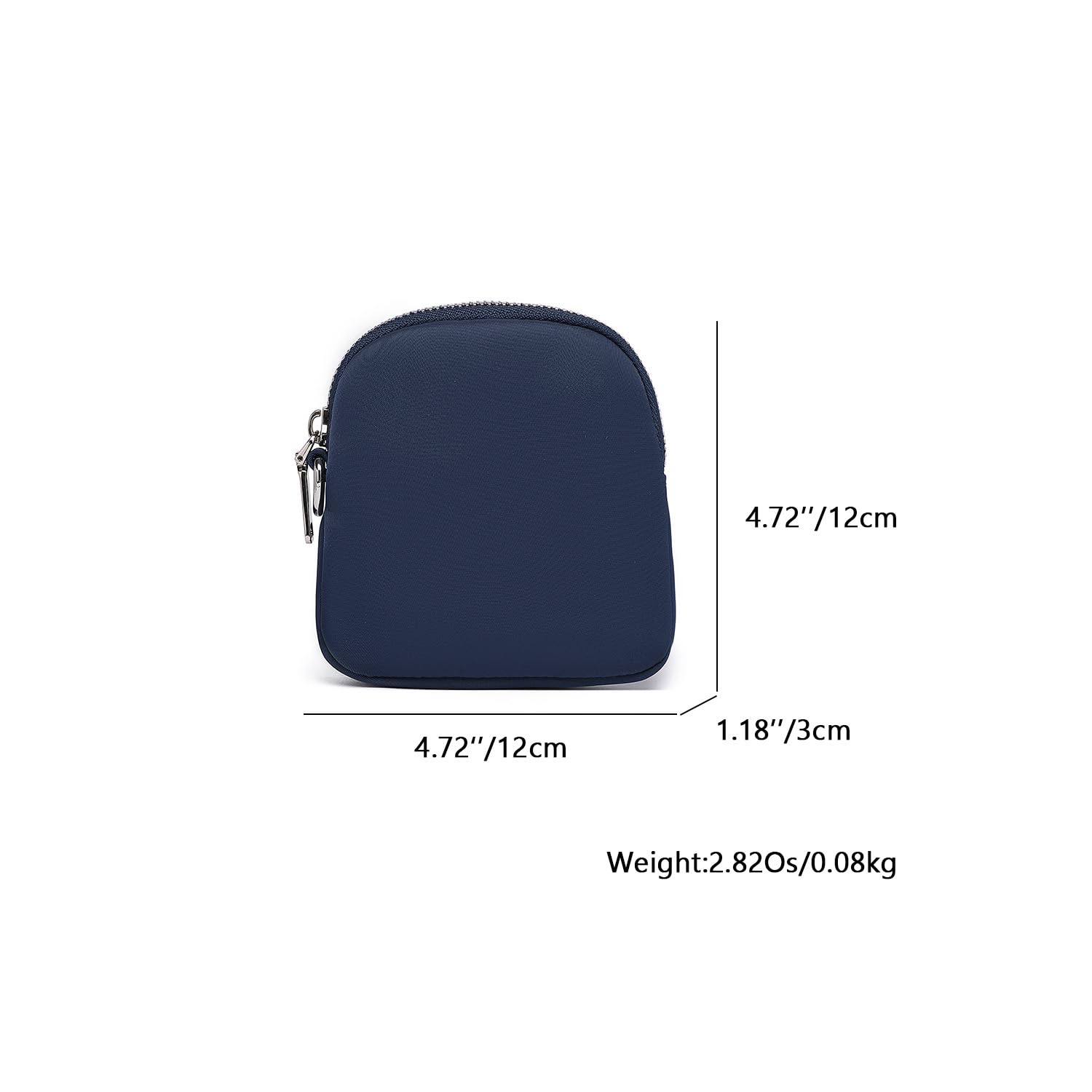 YONBEN Organizer Bag Makeup Bag for Purse Travel Toiletry Pouch Zipper Pouch for Purse Small Makeup Pouch with Pockets Wristband design (black-nylon)… (Navy Blue)