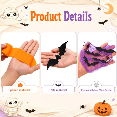 Halloween Mummy Decoration Kit - Orange Halloween Party Supplies