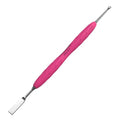 Staleks Pro UNIQ 11 Gummy Pusher Type 1 – Silicone Handle – Straight Flat and Loop Ends – For Manicure and Pedicure
