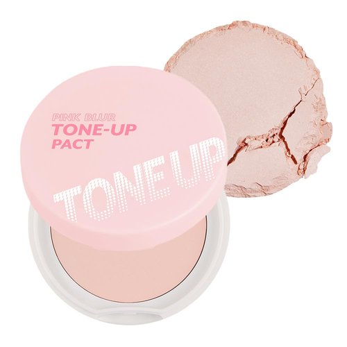 I'M MEME Compact - Tone-Up Pact | Korean Pressed Setting Powder for Translucent Finish, 0.35 Oz