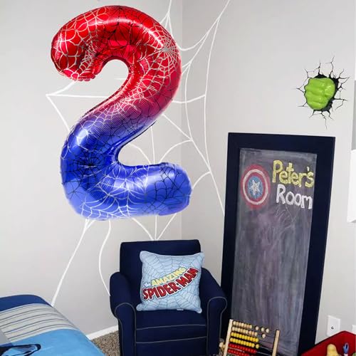 40 Inch Giant Spider Web Number Foil Balloon for Birthday Party Decorations