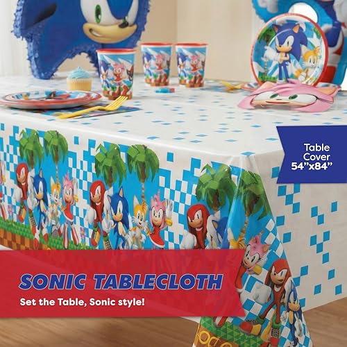 Sonic Birthday Party Decorations Banner & Table Cloth Set