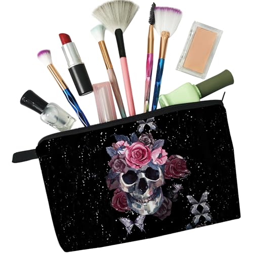 Floral Skull Cosmetic Bag for Women - Variation hz2138