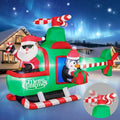 6.5 FT Inflatable Santa Claus on Helicopter Christmas Yard Decor with LED Lights