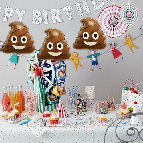 Big Poop Foil Balloon - Funny Party Decoration for Halloween & Birthdays