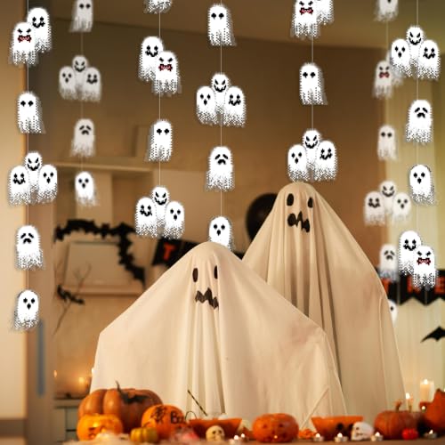 Halloween Ghost Garland Pixel Cute Boo Decorations Ghost Party Banner - Variation of Ghost