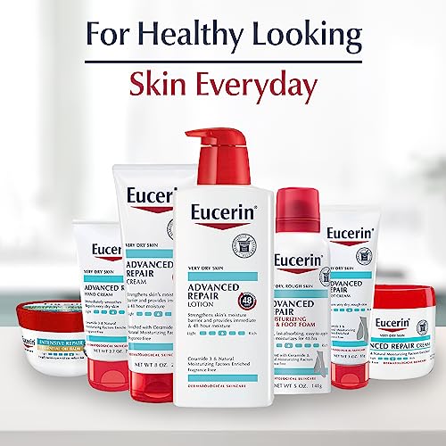 Eucerin Advanced Repair Hand Cream, Lotion for Very Dry Skin Use After Washing with Hand Soap, Fragrance Free, 2.7 oz, 12 Count (Pack of 4)