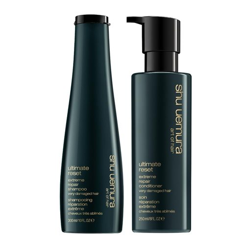 Shu Uemura Ultimate Reset Shampoo & Conditioner Set - Deep Repair for Fine to Medium Hair with Japanese Rice Extract
