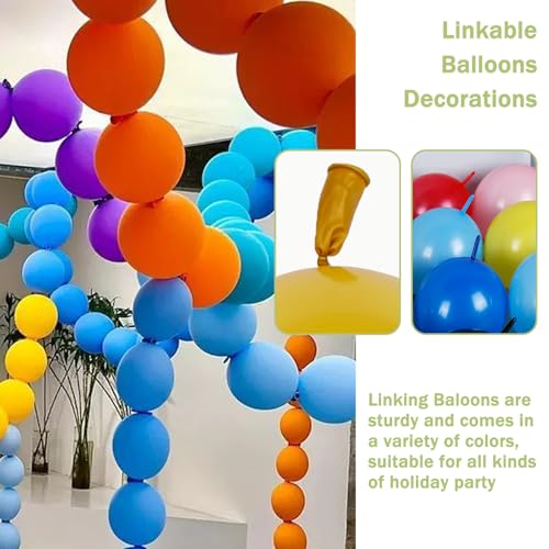 Linking Balloons 6 Inch Light Blue Set - 60 Pcs for Wedding & Party Decorations (Variation: Light Blue / 6 Inch)