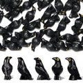 Mini Black Crow Figurines Set - Halloween Decor, Gothic Resin Animal Ornaments, 1 Inch, 100 Pieces
