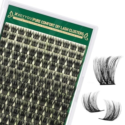 KEYYOU Thick Volume Lash Clusters Kit PC03-D-10-18MIX for Natural & Glam Looks
