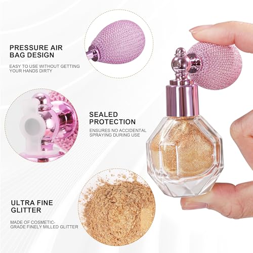 Highlight Shimmer Powder Spray - Moonstone | Glitter High Gloss Face Body & Hair