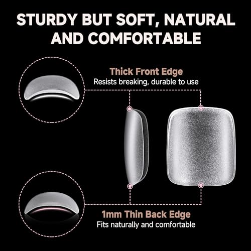 Toe Nail Tips 504Pcs Full Cover Matte Square Pre-File Gel for Toe Extensions - Squavol Variation