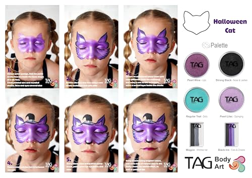 Face and Body Paint 1 Stroke Split Cake - Magpie 30g Professional Rainbow Makeup