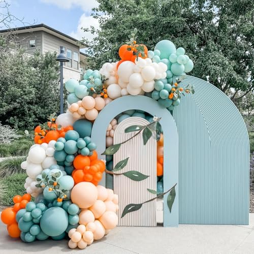 Orange and Blue Balloons Kit - 60 Pcs 12 Inch Party Decorations with Ribbons - Variation of THIS listing