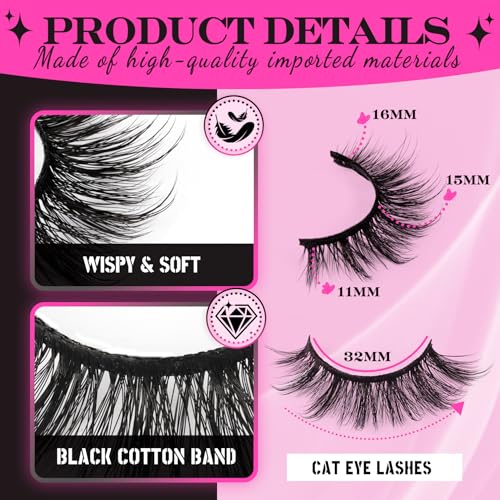 Pixie Cat Eye Lashes - C Curl Natural Fluffy Eyelash Extensions