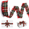 Christmas Buffalo Plaid Ribbon for Gift Wrapping & Decorations - 1 Inch x 10 Yards