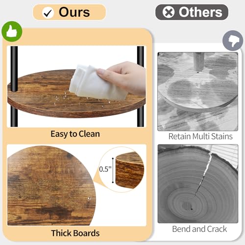 Brown Wooden Cupcake Stand 3-Tier for 100 Cupcakes Party Dessert Display Set - Farmhouse Style
