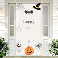 Halloween Party Banner Backdrop Decor - Spooky Pumpkin Bat Ghost Design 35x72in