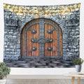 Castle Walls Tapestry Medieval Wall Hanging - Knight Room Decor, Small Variation
