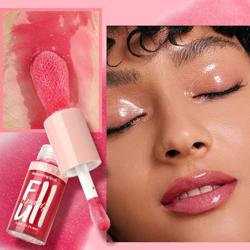 Anglicolor 2PC Lip Oil & Metallic Glitter Pink Lipstick - Gaia+15