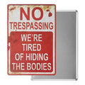 No Trespassing Halloween Metal Tin Sign Wall Decoration - Style 1