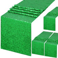 Green Sequin Table Runner 4 Pack 12x72 Inches for Wedding Party Decor