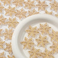 45pcs Acrylic Snowflake Ornaments for Christmas Tree Decoration - Golden & White