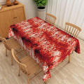 Horror Bloody Halloween Tablecloth 54x86 Inch - Red Blood Printed Fabric