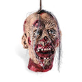 Halloween Zombie Severed Head Prop Bloody Hanging Decoration - Life-Size Reusable Gory Decor