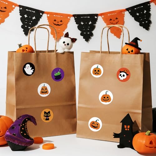 Halloween Stickers Bulk - 1000pcs 1.5 Inch Cute Ghost Pumpkin Spider Design with Variation Pumpkin Spider