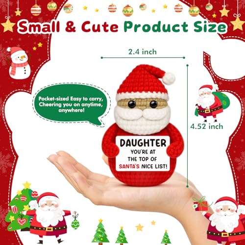 Crochet Santa Claus Christmas Stocking for Daughter - Holiday Gift & Decor