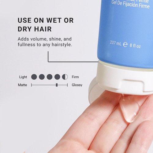 Loma Hair Care Firm Hold Gel - Strong Hold for All Hair Types | 8 oz Styling Gel