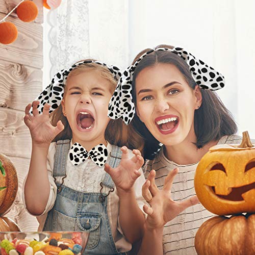 120pcs Halloween Dalmatian Puppy Dog Costume Set with Ears Headband for Cosplay & Party