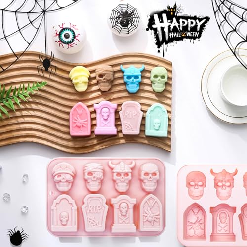 Halloween Silicone Mold Set for Baking Candy and Soap - 3 Pack