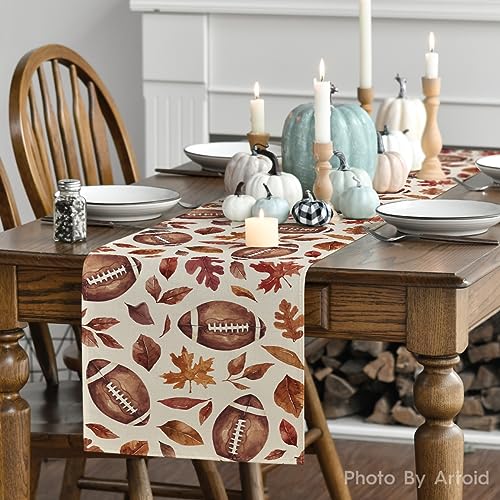 Brown 13 x 72 Inch Fall Table Runner - High-Quality Polyester Home Decor