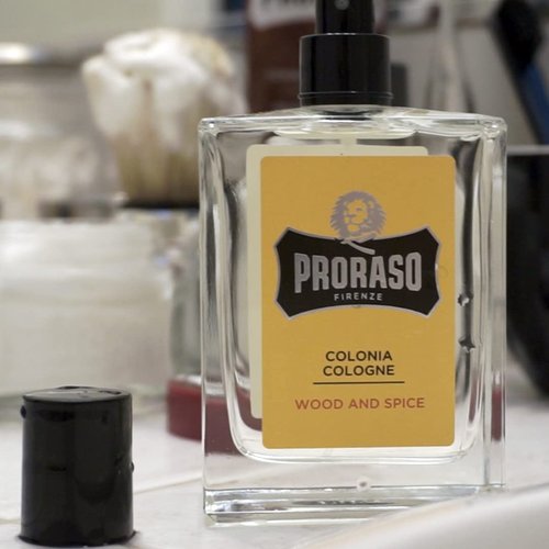 Proraso Wood and Spice Cologne - Masculine Eau de Cologne with Cumin, Saffron, Cedarwood & Vanilla - 3.4oz