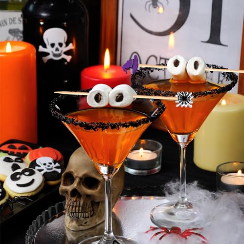 Halloween Cocktail Picks Ghost Pumpkin Spider Boo Bat Theme Decor - 100pcs - Crafterlife