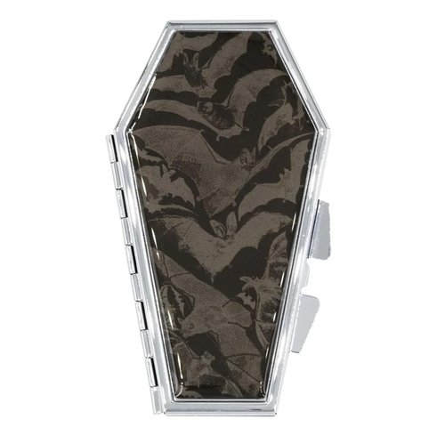 kreepsville 666 Realistic Flying Bat Coffin Compact Mirror Gothic Makeup Horror