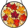 Fall Maple Leaf Sun Catcher with Autumn Leaves Variation - Stained Glass Window Decor
