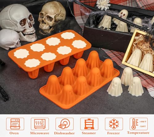 Ghost Silicone Mold for Chocolate Gummy Candy Pudding Ice Cubes Halloween Decoration - Variation of THIS listing