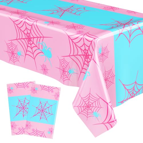 Pink 2-Piece Plastic Tablecloth for Parties and Events - Oudain