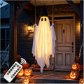 5FT Glowing Ghost Halloween Outdoor Decor with Flash Light Modes & Wind Effect