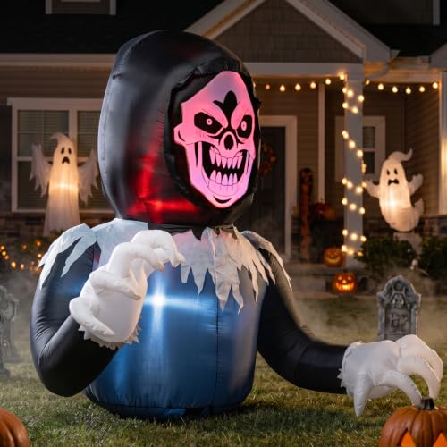 8FT Halloween Inflatable Ghost Yard Decoration with LED Lights