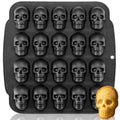 Skull Silicone Mold for Halloween Baking & Cake Decorating - 2.75 Inch, Reusable Food-Grade Nonstick Pan, Spooky Skeleton Design, 6 Cavities
